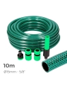 Kit Tuyau D'arrosage Basic Line Ø Intérieur 15mm Ø Extérieur 19mm (5/8'') - Rouleau 10m Avec Accessoires Edm