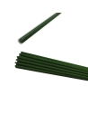 12 Tuteur En Plastique Pour Plantes. Couleur Vert Ø1,1x150cm
