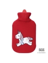 Sac À Eau Chaude Rouge Imprimé Licorne 2 L