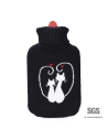 Sac À Eau Chaude Noire Modèle Chats Amoureux 2 L