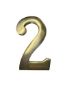 Numéro De Maison 2 En Laiton Puli 10cm Fixation Invisible