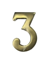 Numéro De Maison 3 En Laiton Puli 10cm Fixation Invisible