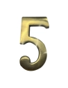 Numéro De Maison 5 En Laiton Puli 10cm Fixation Invisible