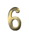 Numéro De Maison 6 En Laiton Puli 10cm Fixation Invisible