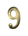Numéro De Maison 9 En Laiton Puli 10cm Fixation Invisible