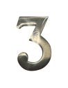 Numéro De Maison 3 En Nickel Mat 10cm Fixation Invisible
