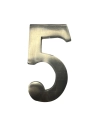 Numéro De Maison 5 En Nickel Mat 10cm Fixation Invisible