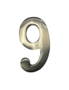 Numéro De Maison 9 En Nickel Mat 10cm Fixation Invisible
