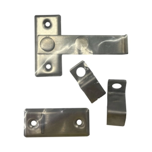 6 Crochet À Levier Reversible 8cm En Inox.