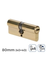 Cylindre De Porte 80mm (40+40MM) Largeur De Came R15 5 Clés De Sécurité Inclus Edm