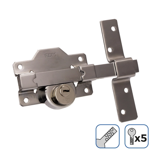 Verrou De Sécurité Nickel 5 Clés Inclus