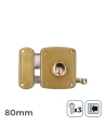 Serrure Gauche 80mm 3 Clés Inclus