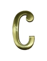 Lettre C En Laiton Poli Edm Fixation Invisible 10cm