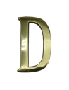 Lettre D En Laiton Poli Edm Fixation Invisible 10cm