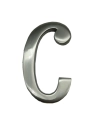 Lettre C Nickel Mat 10 Cm Fixation Invisible Edm. Inclut Fixation.