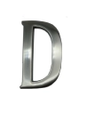 Lettre D Nickel Mat 10 Cm Fixation Invisible Edm