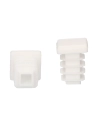 100 Embout Blanc Rentrant A Ailettes Carre 12x12mm