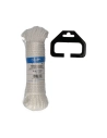 3 Écheveau Tressé Nylon 15mts Blanc Grenat Edm