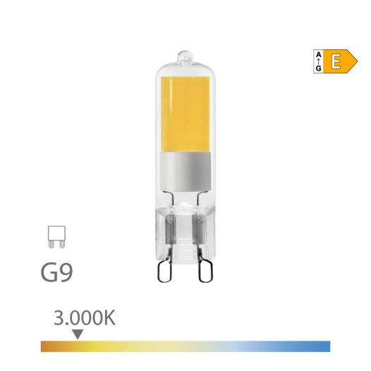 Ampoule Led G9 5w 550lm 3000k Lumière Chaude Mesures : Ø1,43x6,45cm