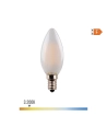 Ampoule Bougie Avec Filament Led. Verre Mat E14 4.5w 470lm 3200k Lumière Chaude Ø3.5x9.8cm Edm