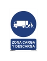 Panneau Utilisation Obligatoire ''ZONA Carga Y Descarga'' (PVC 0.7mm) 30x40cm