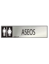 Panneau Informatif ''ASEOS'' Mixte (INOX Adhesif 0.8mm) 5x20cm