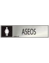 Panneau Informatif ''ASEOS'' Femme (INOX Adhesif 0.8mm) 5x20cm