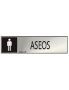 Panneau Informatif ''ASEOS'' Homme (INOX Adhesif 0.8mm) 5x20cm