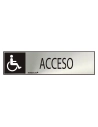 Panneau Informatif ''ACCESO'' (INOX Adhesif 0.8mm) 5x20cm
