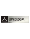 Panneau Informatif ''GUARDARROPA'' (INOX Adhesif 0.8mm) 5x20cm