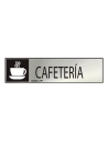 Panneau Informatif ''CAFETERIA'' (INOX Adhesif 0.8mm) 5x20cm