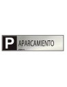 Panneau Informatif ''APARCAMIENTO'' (INOX Adhesif 0.8mm) 5x20cm