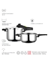 Super Rapide Pot Rapid 4+6 L Inox 18/10 Fagor 4l Ø22x12cm 6l Ø22x17cm