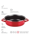 Poele A Tarte Optimax Ø24cm Rouge Acier Aisi 430 Fagor