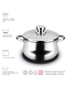 Pot En Acier Inoxydable Silverinox + Couvercle En Acier Inoxydable 18/10 Fagor Ø24x15cm