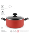 Casserole Maxima + Couvercle Rouge Aluminium 3004 Fagor Ø20x10cm