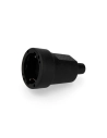 Prise Étanche En Caoutchouc 10/16a 250v T/Tl Ip44 4,8mm Noire Sous Emballage Edm