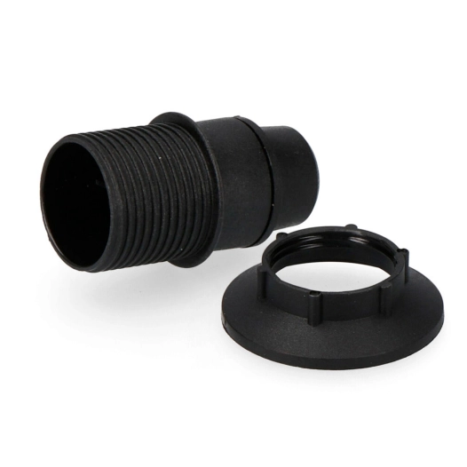 Douille À Visser Noire E14 + Anneau 44025 Sous Emballage Edm Solera