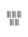 4 Set De 5 Bouchons De Valve De Pneu Argentés Dunlop