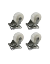 Lot De 4 Roulettes 50mm Blanches