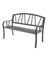 Banc En Fer Couleur: Anthracite 123x53x86cm Pour Extérieur