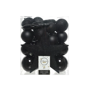 Boite De 33 Accessoires Pour Arbre Couleur Noir