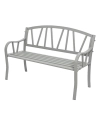 Banc En Fer Couleur: Gris 123x53x86cm Pour Extérieur