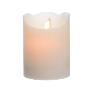 Bougie Led Intérieur Ø7,5x10cm Couleur Blanche Lumière Blanche Chaude