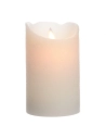 Bougie Led Intérieur Ø7,5x12,5cm Couleur Blanche. Lumière Blanche Chaude