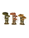 Set De 3 Champignons Sur Mousse 14x18x26cm