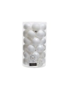 Tube De 37 Boules Décoratives De Couleur Blanche Pour Arbre De Noel.Ø6cm