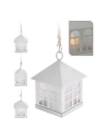 Petite Lanterne Maison Led 6x8cm Blanche 1xcr2032