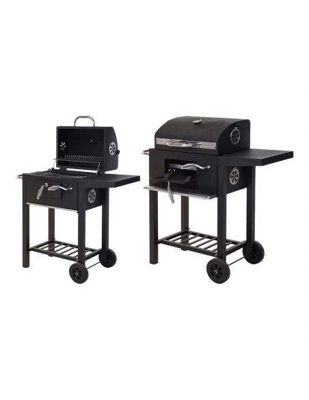 Barbecue De Charbon Avec Couvercle 48,5x36x96cm