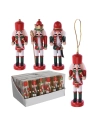 Figurine Casse-Noisette En Bois 4x3x12,5cm, Set De 3 Pieces